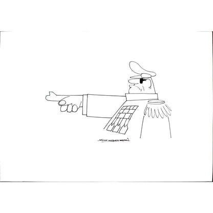 Nargessi Naser 29x21cm Orijinal Karikatür BOD01944
