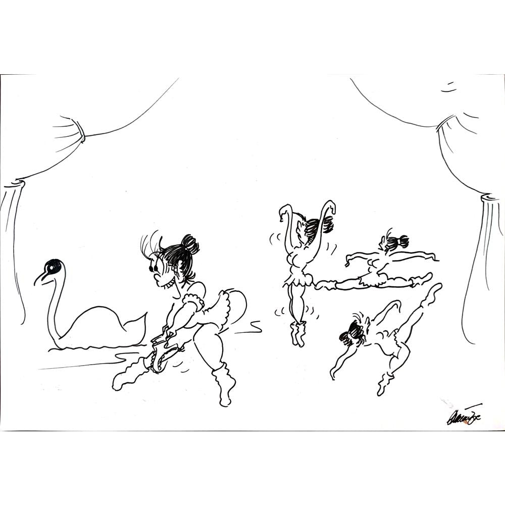 Branco Premuzic 29x21cm Orijinal Karikatür BOD01946