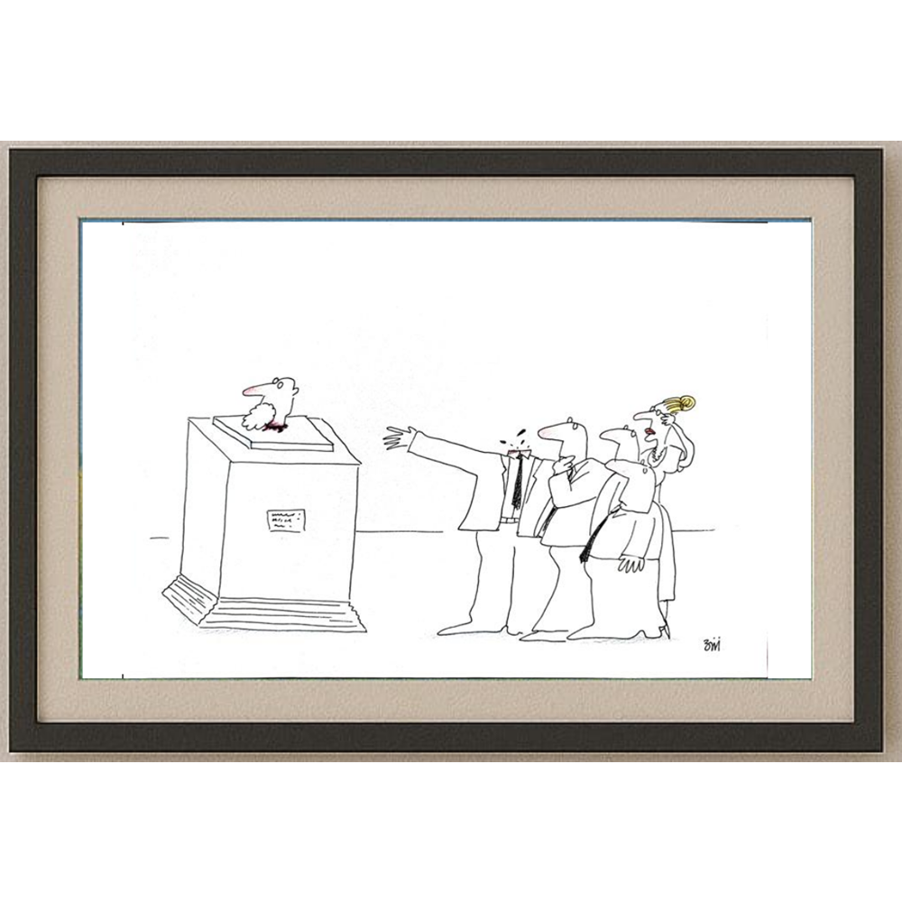 Masoud Ziaei Zardkhashosei 29x21cm Orijinal Karikatür BOD01954