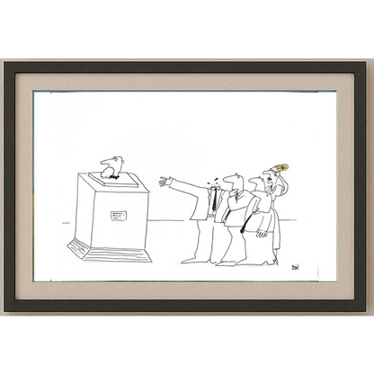 Masoud Ziaei Zardkhashosei 29x21cm Orijinal Karikatür BOD01954