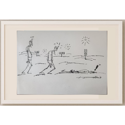 Willehi 43x30cm Orijinal Karikatür BOD01959