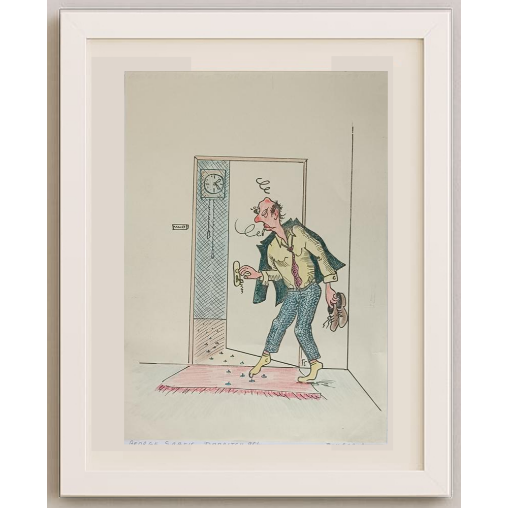 George Sabev 43x30cm Orijinal Karikatür BOD01967