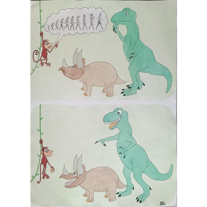Louis Postruzin 43x30cm Orijinal Karikatür BOD01970