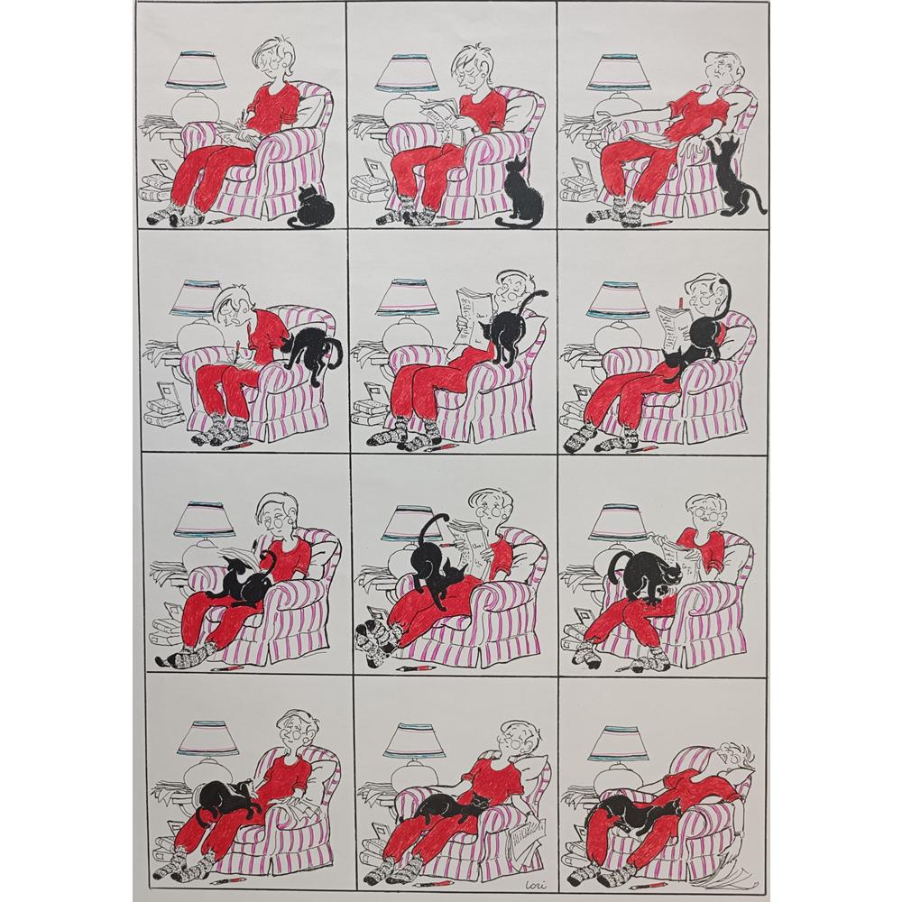 Eleonara Chiti 43x30cm Orijinal Karikatür BOD01972