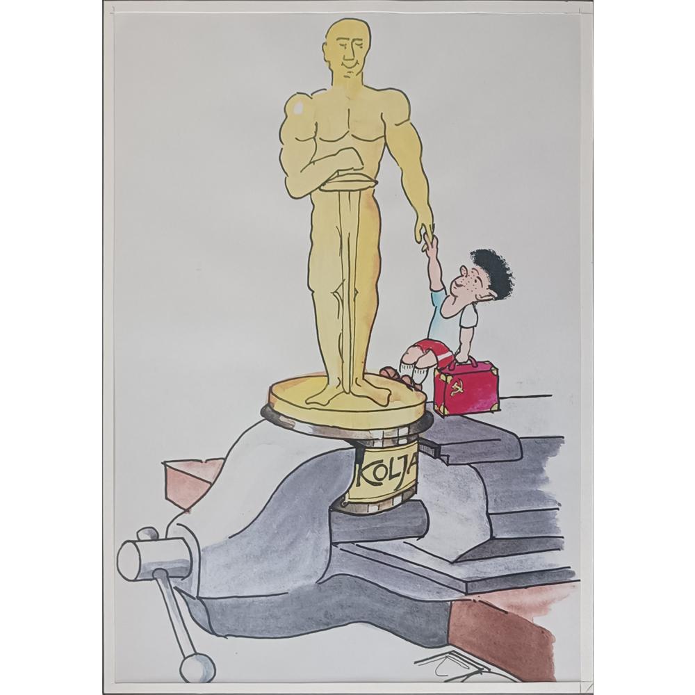 Frantisek Kratochvil 29x21cm Orijinal Karikatür BOD01974