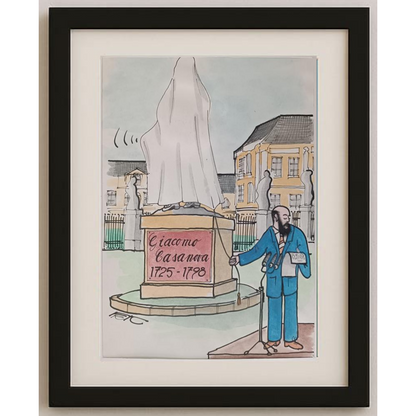 Frantisek Kratochvil 29x21cm Orijinal Karikatür BOD01975