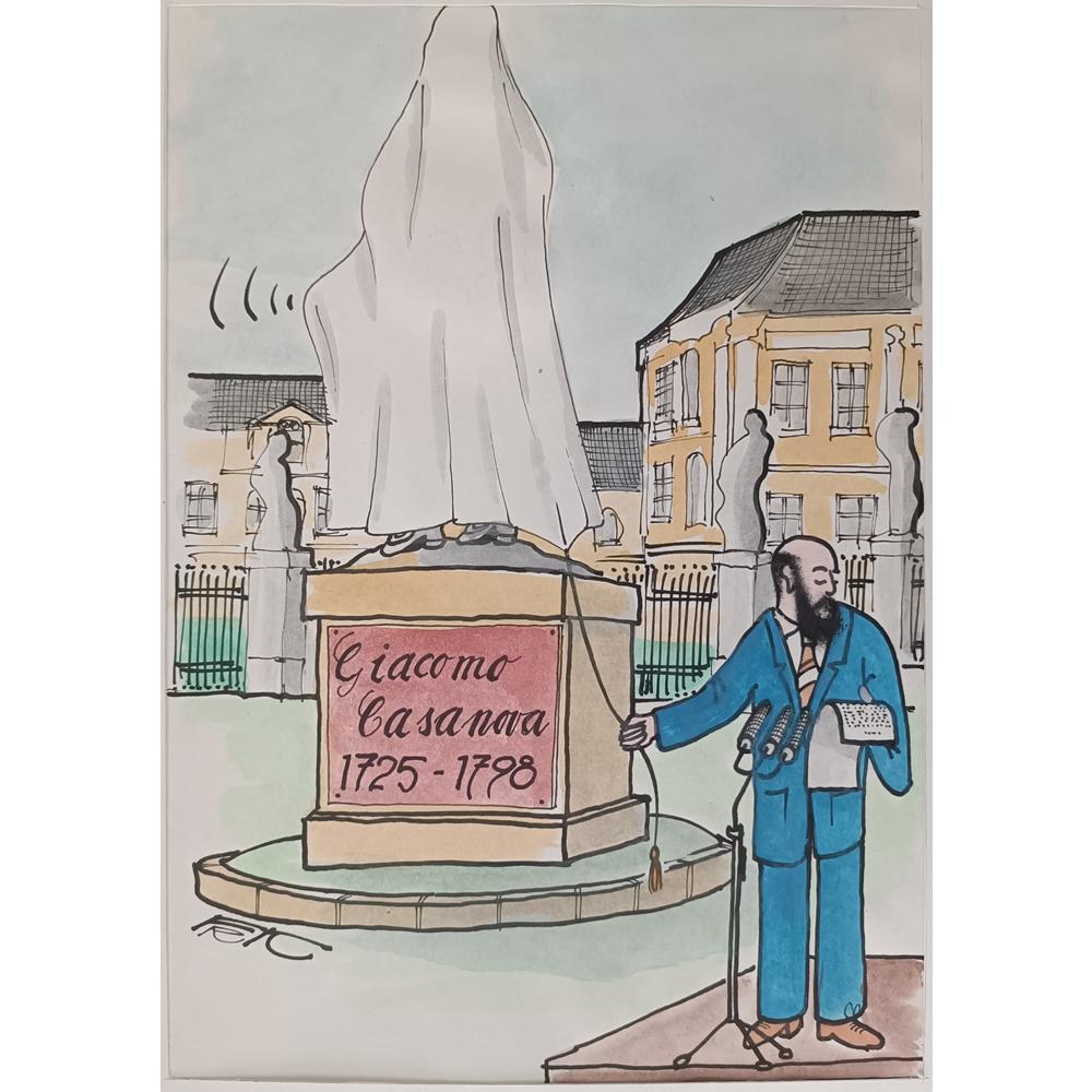 Frantisek Kratochvil 29x21cm Orijinal Karikatür BOD01975