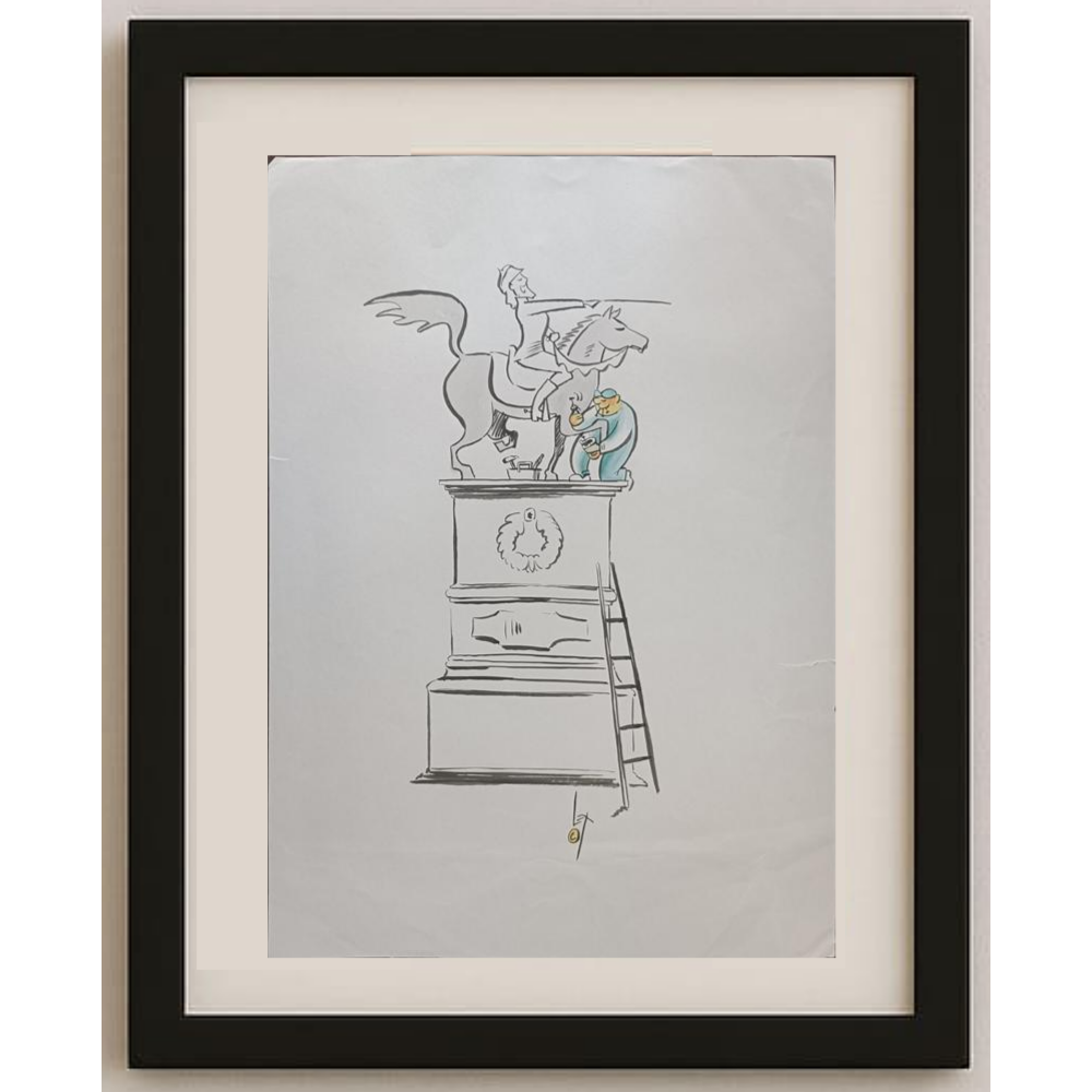 Milan Lekic 43x30cm Orijinal Karikatür BOD01978