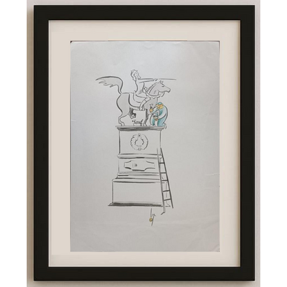 Milan Lekic 43x30cm Orijinal Karikatür BOD01978