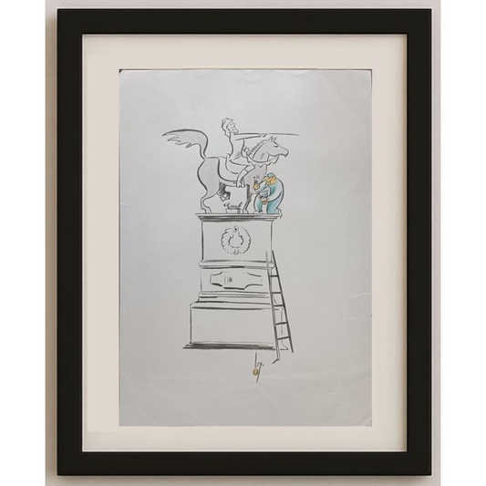 Milan Lekic 43x30cm Orijinal Karikatür BOD01978