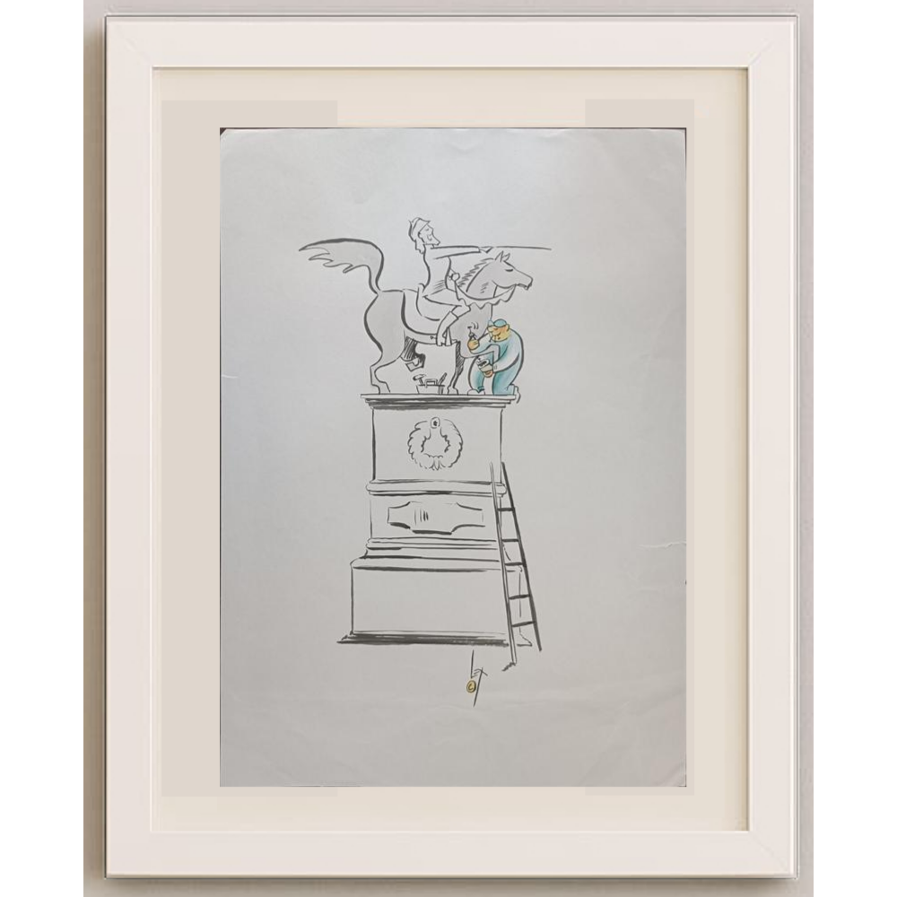 Milan Lekic 43x30cm Orijinal Karikatür BOD01978