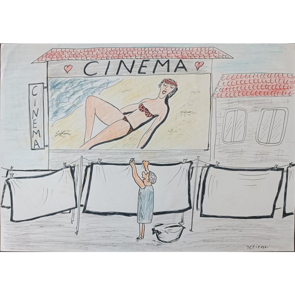 Michael Tetievski 29x21cm Orijinal Karikatür BOD01981