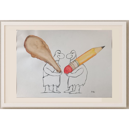 Yayo Diego Herrera 43x30cm Orijinal Karikatür BOD01985