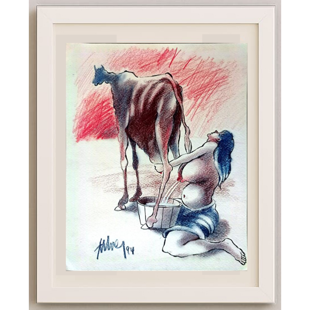 Alper Susuzlu 26x21cm Orijinal Karikatür BOD01988