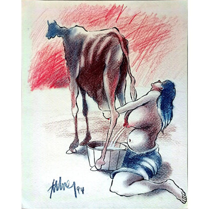 Alper Susuzlu 26x21cm Orijinal Karikatür BOD01988