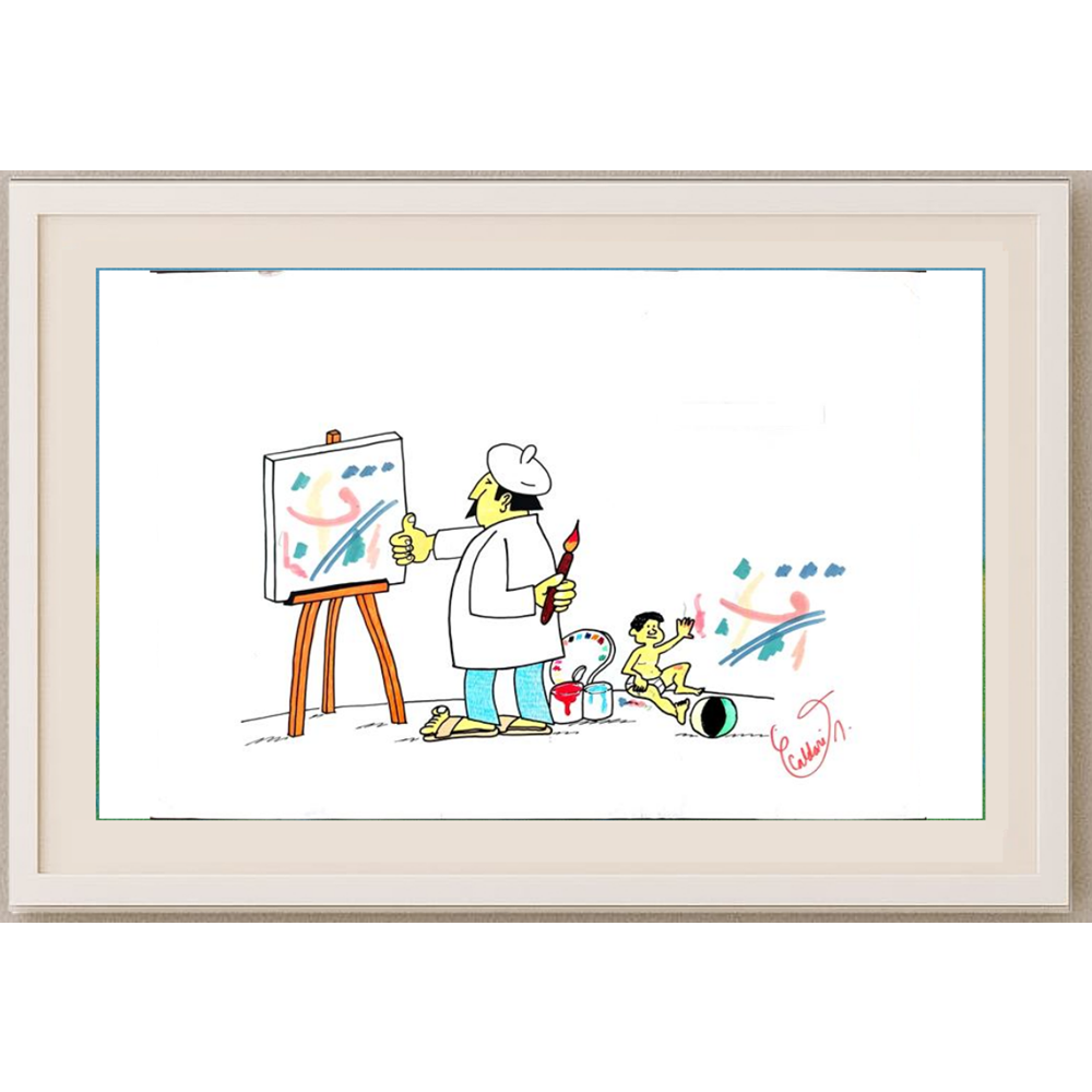 Eduardo Caldari Junior 35x25cm Orijinal Karikatür BOD01993