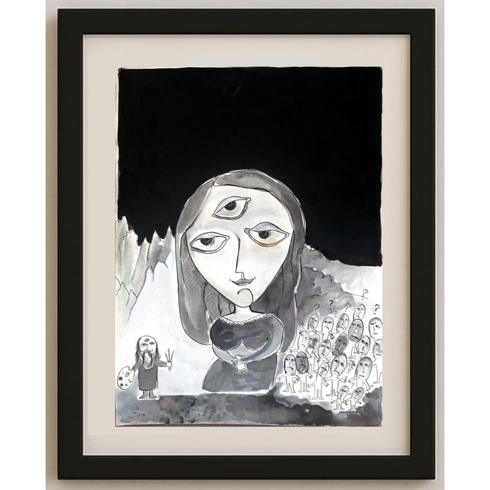 Soudabeh Memarzadeh 43x30cm Orijinal Karikatür BOD01995