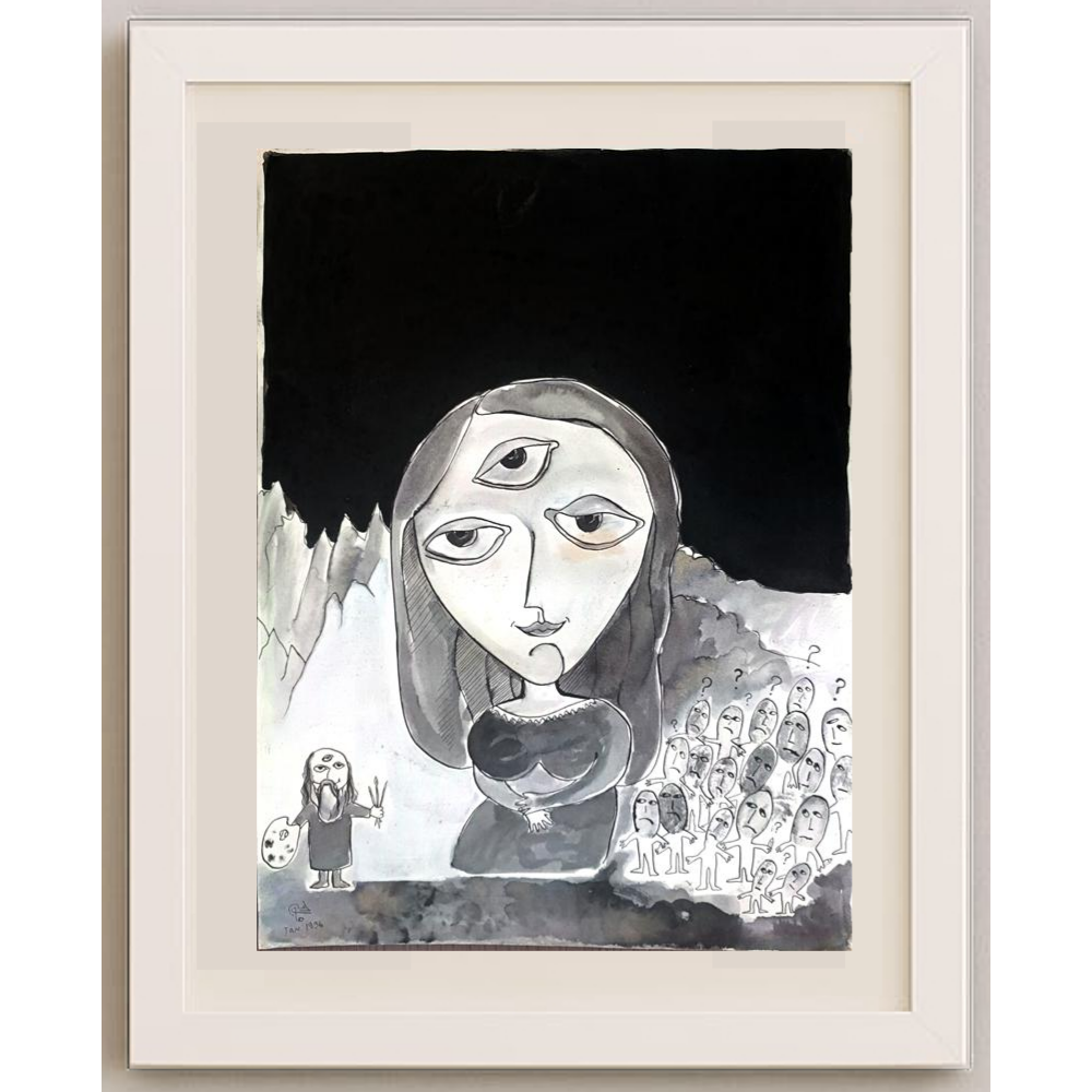 Soudabeh Memarzadeh 43x30cm Orijinal Karikatür BOD01995