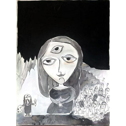 Soudabeh Memarzadeh 43x30cm Orijinal Karikatür BOD01995