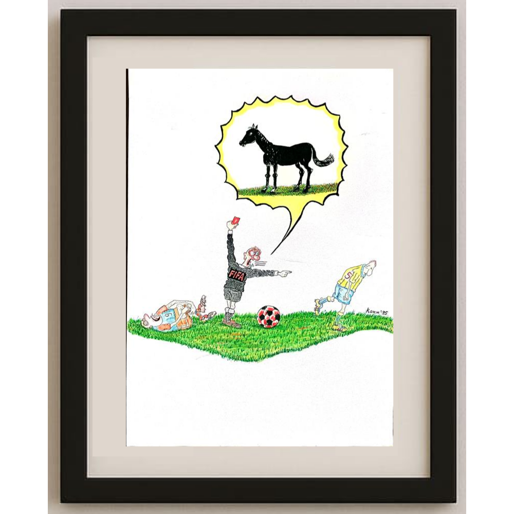 Kostadin Naskov 43x30cm Orijinal Karikatür BOD01996