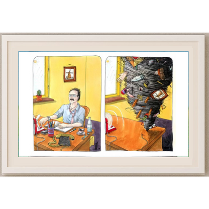Ivan Kovacik 43x30cm Orijinal Karikatür BOD01997