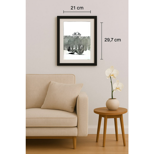 Zdzislaw Romanovski 29x21cm Orijinal Karikatür BOD02000