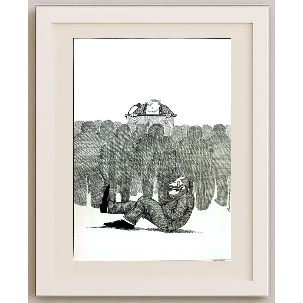 Zdzislaw Romanovski 29x21cm Orijinal Karikatür BOD02000