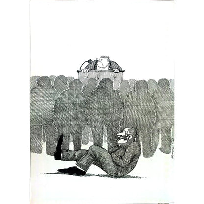 Zdzislaw Romanovski 29x21cm Orijinal Karikatür BOD02000