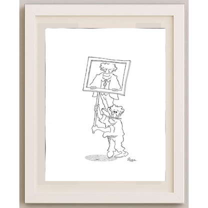 Zdenko Puhin 35x25cm Orijinal Karikatür BOD02001