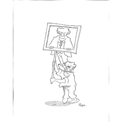 Zdenko Puhin 35x25cm Orijinal Karikatür BOD02001
