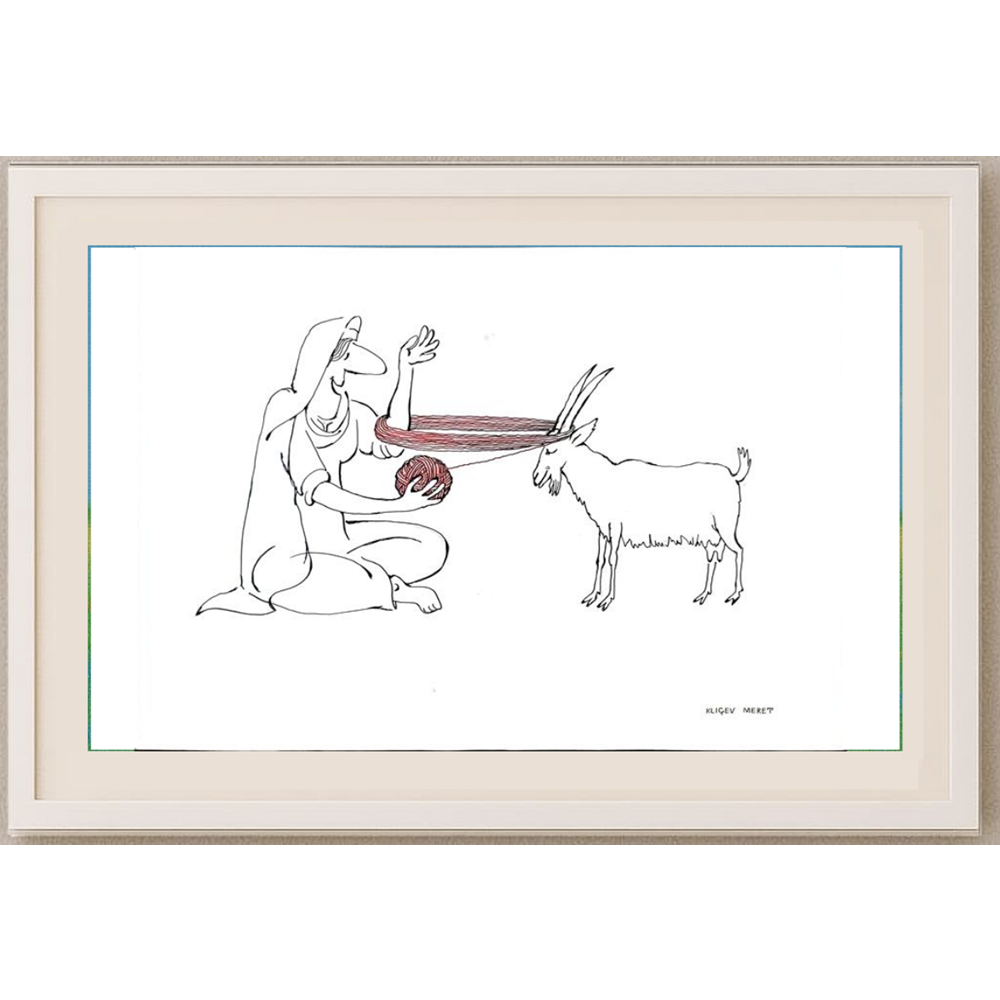 Meret Klıçev 43x30cm Orijinal Karikatür BOD02003