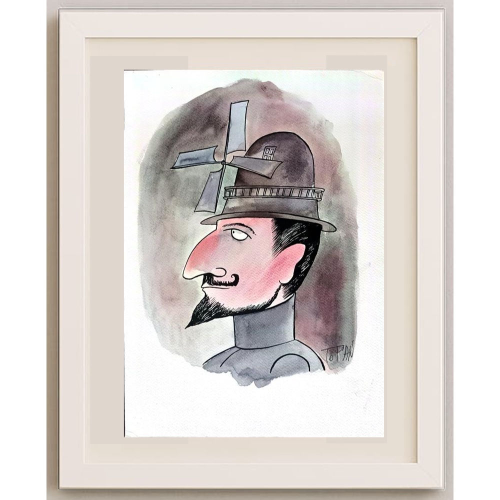 Cristian Topan 43x30cm Orijinal Karikatür BOD02007