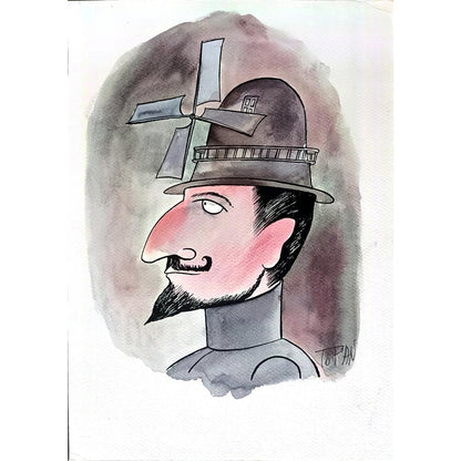 Cristian Topan 43x30cm Orijinal Karikatür BOD02007