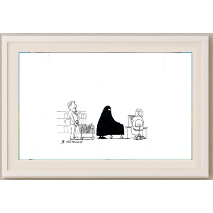 Frans Mensink 43x30cm Orijinal Karikatür BOD02008