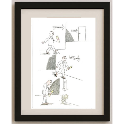 George Sabev 35x25cm Orijinal Karikatür BOD02010