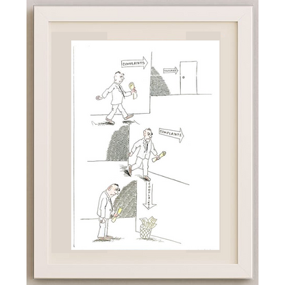 George Sabev 35x25cm Orijinal Karikatür BOD02010