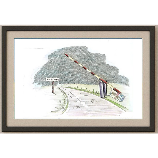 George Sabev 35x25cm Orijinal Karikatür BOD02011