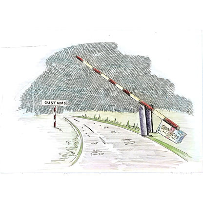 George Sabev 35x25cm Orijinal Karikatür BOD02011