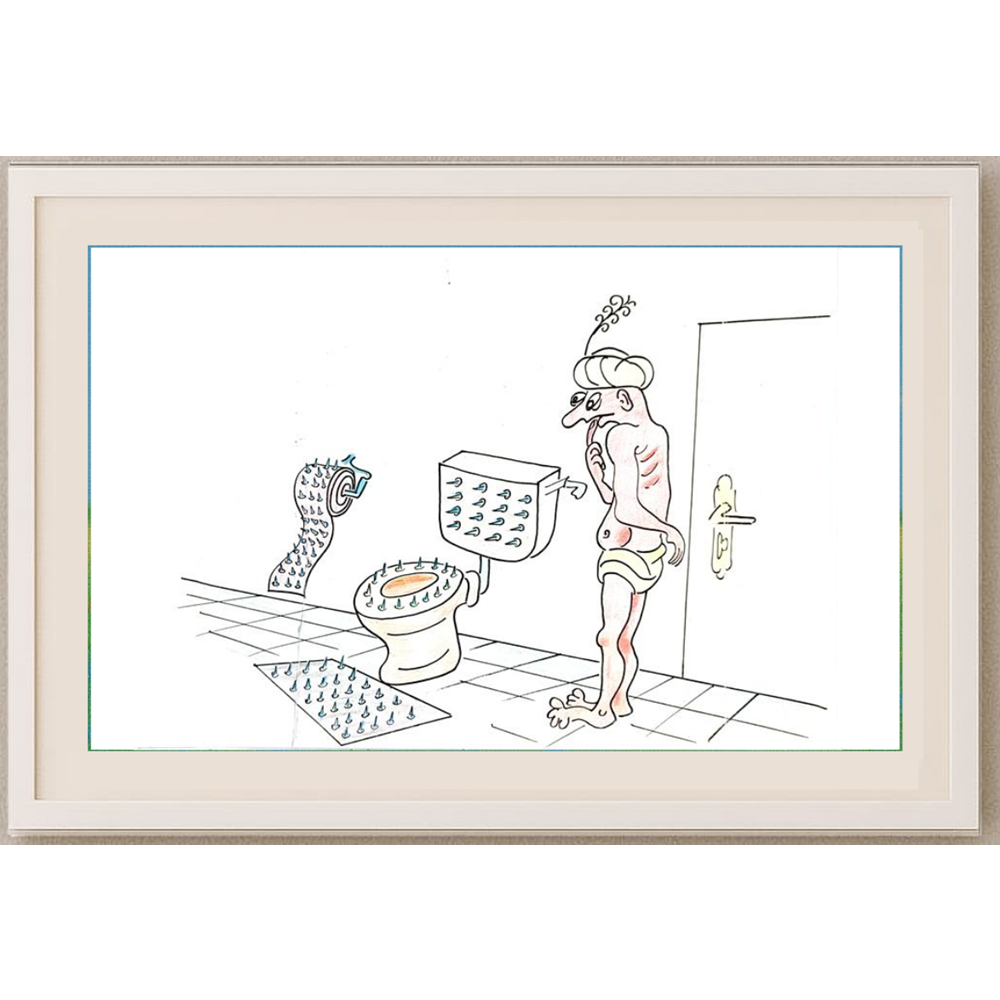 George Sabev 35x25cm Orijinal Karikatür BOD02013
