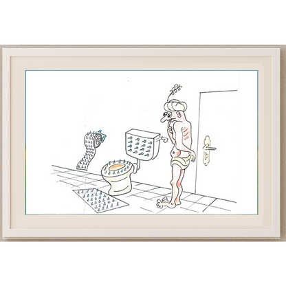 George Sabev 35x25cm Orijinal Karikatür BOD02013