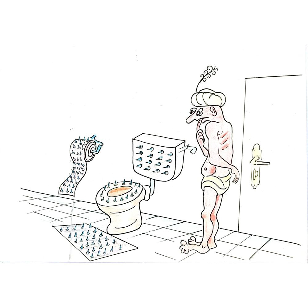 George Sabev 35x25cm Orijinal Karikatür BOD02013