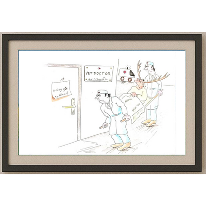 George Sabev 35x25cm Orijinal Karikatür BOD02014