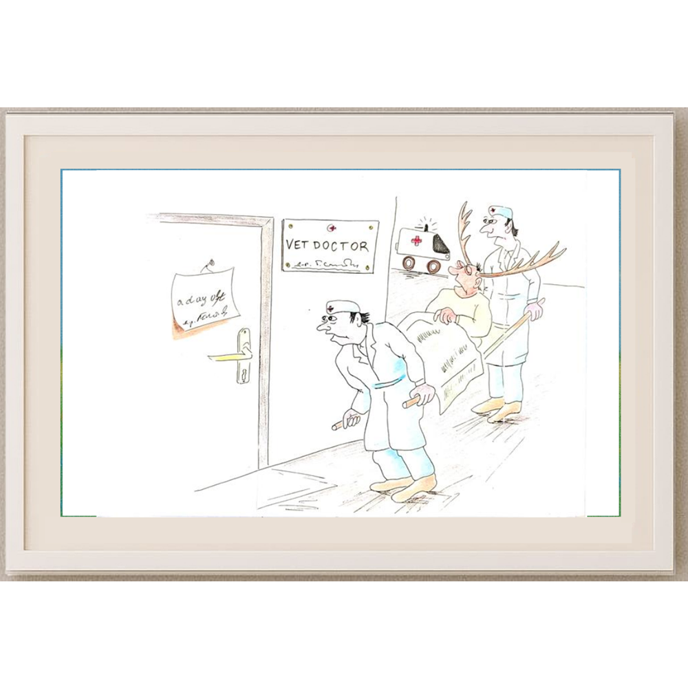 George Sabev 35x25cm Orijinal Karikatür BOD02014