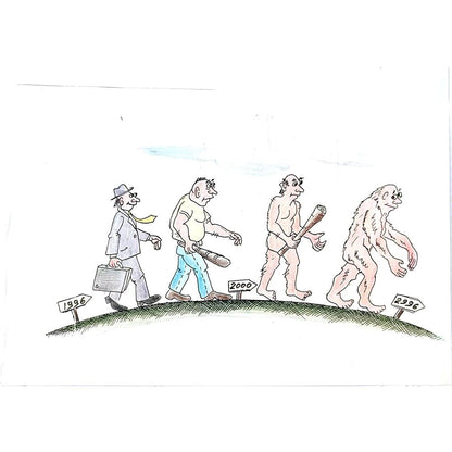 George Sabev 35x25cm Orijinal Karikatür BOD02015