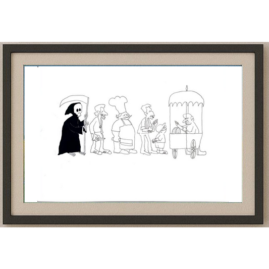 Pour Mohammad Khan Farhad 35x25cm Orijinal Karikatür BOD02022