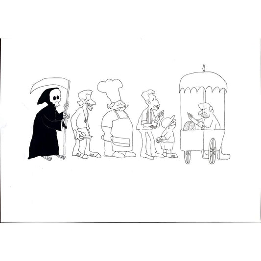 Pour Mohammad Khan Farhad 35x25cm Orijinal Karikatür BOD02022
