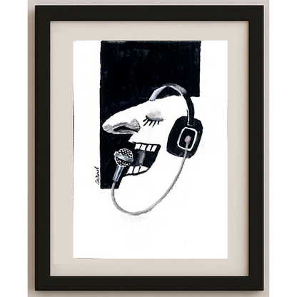 Stojan Dechev 35x25cm Orijinal Karikatür BOD02024