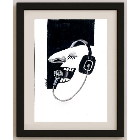 Stojan Dechev 35x25cm Orijinal Karikatür BOD02024
