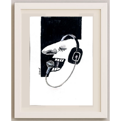 Stojan Dechev 35x25cm Orijinal Karikatür BOD02024