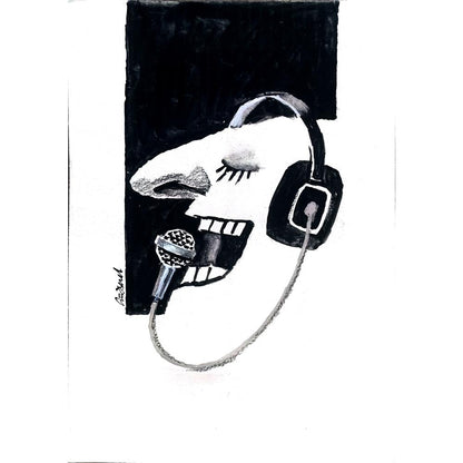 Stojan Dechev 35x25cm Orijinal Karikatür BOD02024